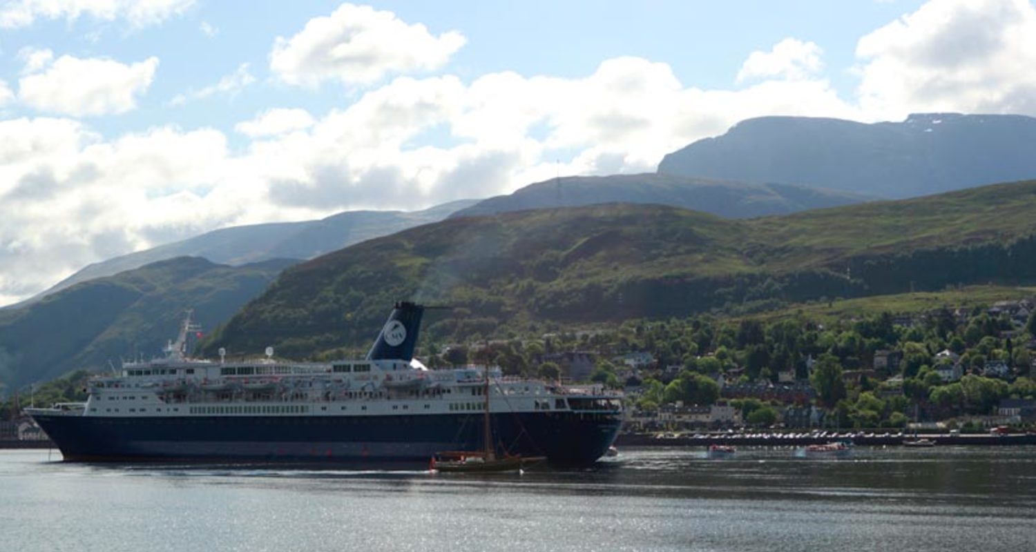 cruise liner on Loch Linnhe
