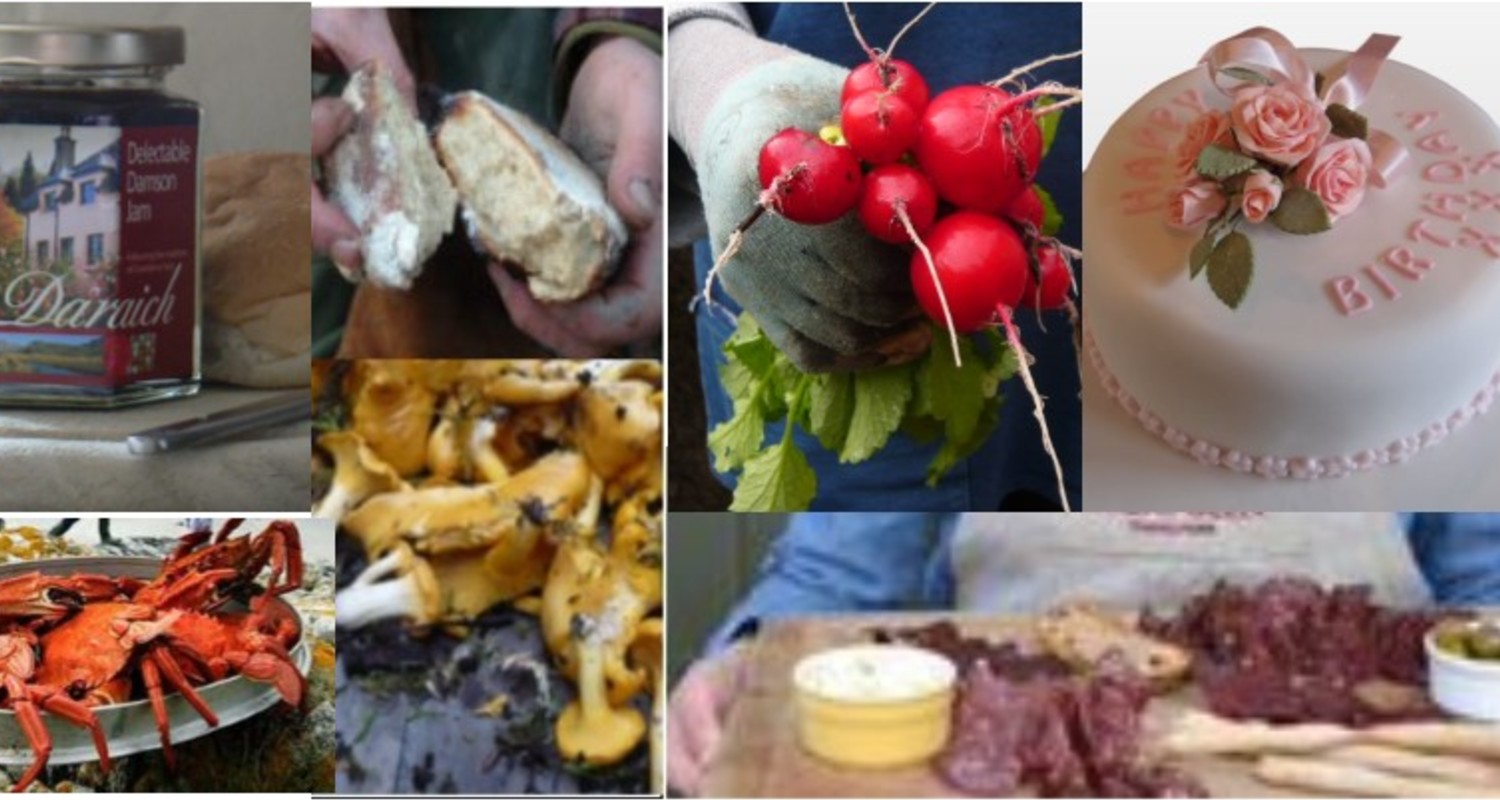 Large food montage